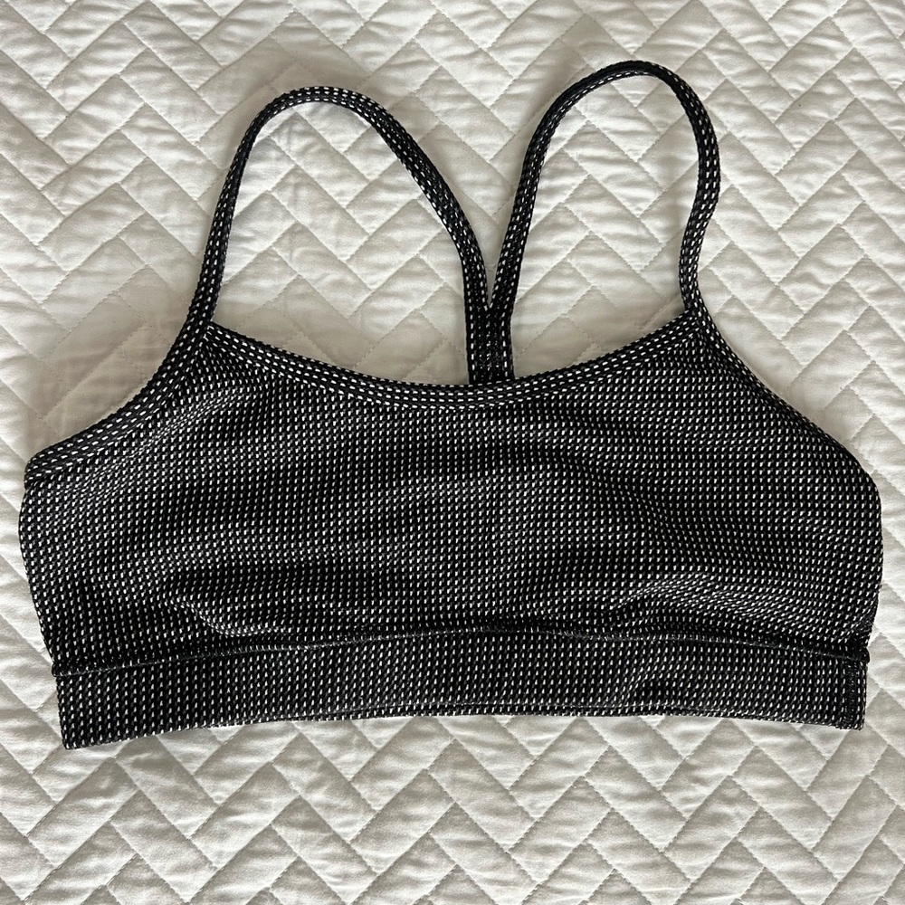 Lululemon black/white sports bra 10